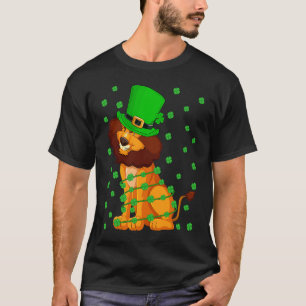 Camiseta Dia de São Patrício de Leão de Shamrock Leprechaun