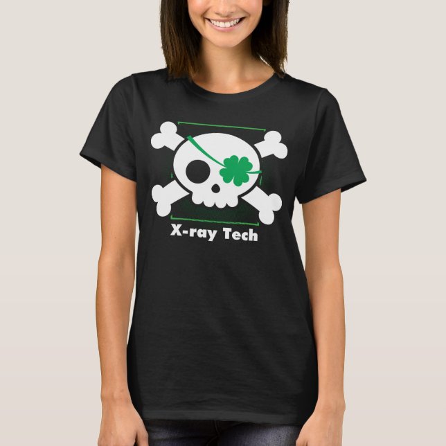 Camiseta Dia de São Patrício de radiologia X Ray Tech Lucky (Frente)
