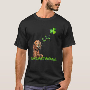 Camiseta Dia de São Patrício de Shamrock do Cachorro Irla