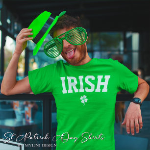 Camiseta Dia de São Patrício de Shamrock irlandês personali