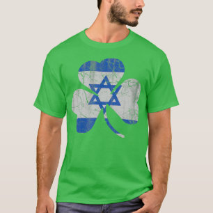 Camiseta Dia de São Patrício de Shamrock judaico irlandê