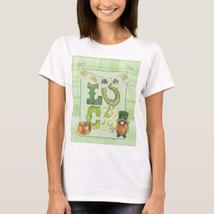 Camiseta Dia de São Patrício de sorte irlandês Shamrock Gre