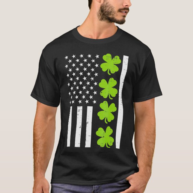Camiseta Dia de São Patrício de Vestuário do Shamrock da ba (Frente)