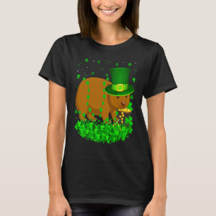 Camiseta Dia de São Patrício de Wombat para o Shamrock Lepr