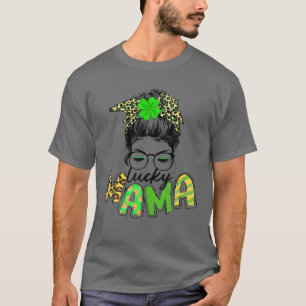 Camiseta Dia de São Patrício de Xadrez Bun-Bonito-Uma Mães