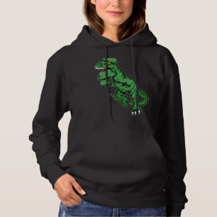 Camiseta Dia de São Patrício Dinossaur Shamrock Irish Boys