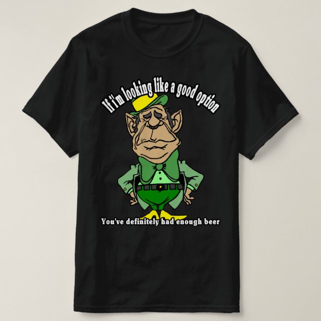 Camiseta Dia de São Patrício Divertido Duende (Frente do Design)