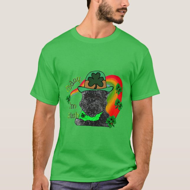 Camiseta Dia de São Patrício do Affenpinscher (Frente)