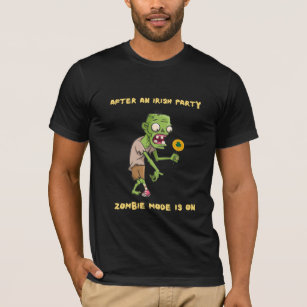 Camiseta Dia de São Patrício do Modo Zombie