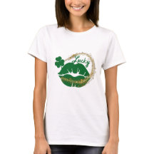 Dia de São Patrício Dourado Verde do Beijo Irlandê