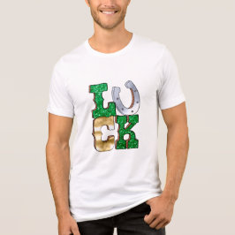 Camiseta Dia de São Patrício Dourado verde do Sapato de Sor
