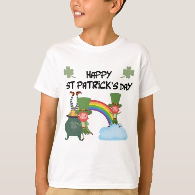 Camiseta Dia de São Patrício Duende  (Frente)