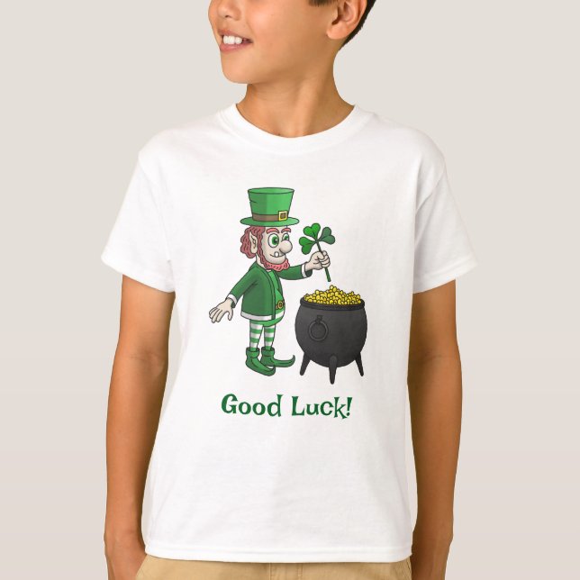 Camiseta Dia de São Patrício Duende (Frente)