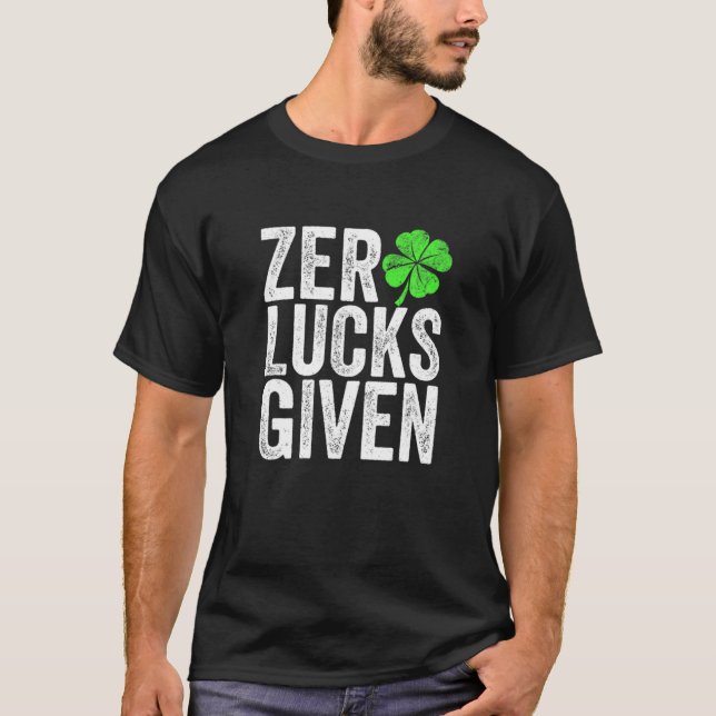 Camiseta Dia de São Patrício Engraçado Deu Zero Luzes Dadas (Frente)