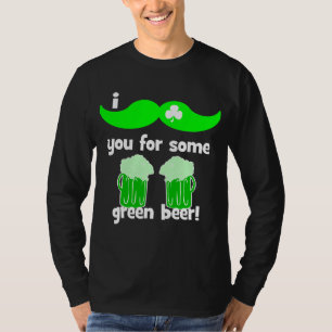 Camiseta Dia de São Patrício engraçado do bigode