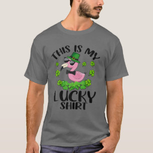 Camiseta Dia de São Patrício Engraçado Flamingo Esta É 