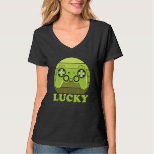 Camiseta Dia de São Patrício Engraçado Gamer Shamrock C Fol