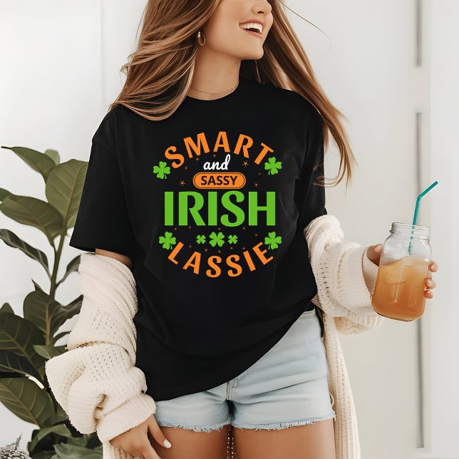 Camiseta Dia de São Patrício Engraçado Irlandês Lassie Gree (Criador carregado)
