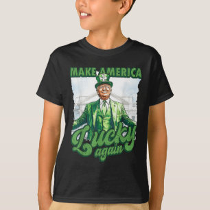 Camiseta Dia de São Patrício Engraçado Torna a América Sort