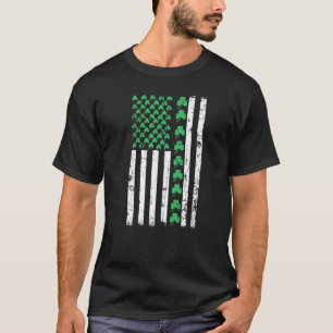 Camiseta Dia de São Patrício Feliz de Bandeira Americana Cu