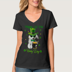 Camiseta Dia de São Patrício Feliz de Rua no dia Rouco