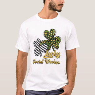 Camiseta Dia de São Patrício Feliz Trabalhador Social Clove