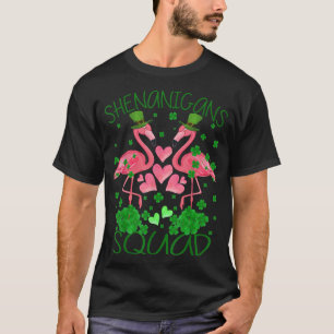 Camiseta Dia de São Patrício Flamingo da Esquadra Shenaniga