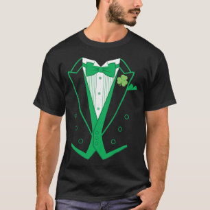 Camiseta Dia de São Patrício formal irlandês do smoking