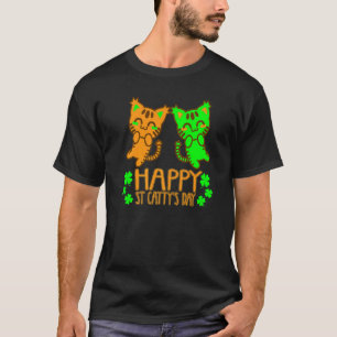 Camiseta Dia de São Patrício Gato Feliz Dia de São Catty