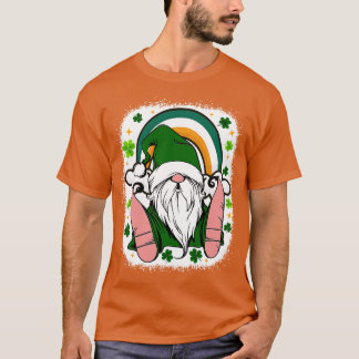 Camiseta Dia de São Patrício Gnome Irish Rainbow Shamrock g