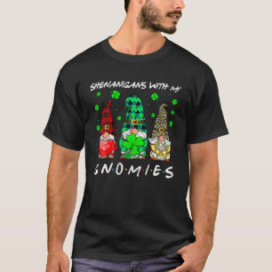 Camiseta Dia de São Patrício Gnomo Shenanigans Com Meus G