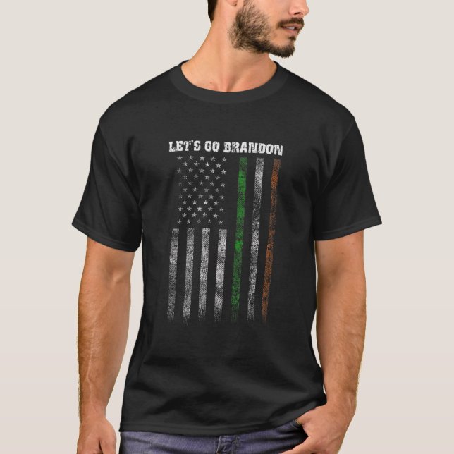 Camiseta Dia de São Patrício Go Branson Brandon EUA Iris (Frente)