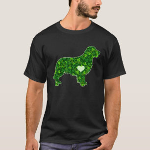 Camiseta Dia de São Patrício Golden Retriever Verde Irlandê