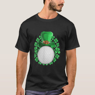Camiseta Dia de São Patrício Golf Clover Men Mulheres Crian