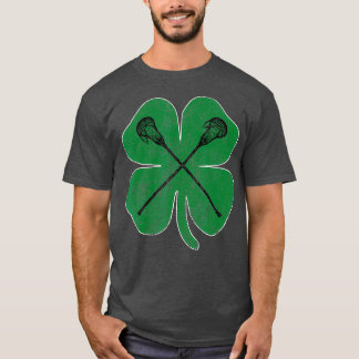 Camiseta Dia de São Patrício Green Shamrock Lacrosse Irland