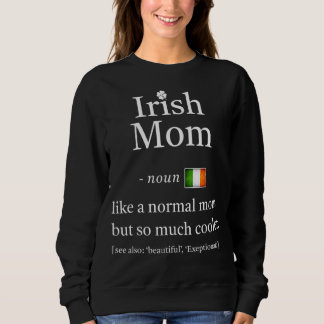 Camiseta Dia de São Patrício Irish Flag Mãe Noun Significa