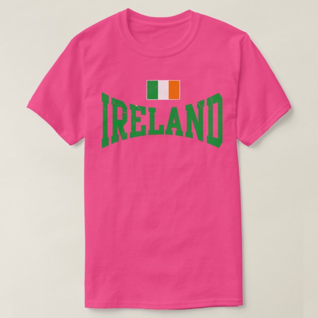 Camiseta Dia de São Patrício Irlanda Bandeira Irlandesa em  (Frente do Design)