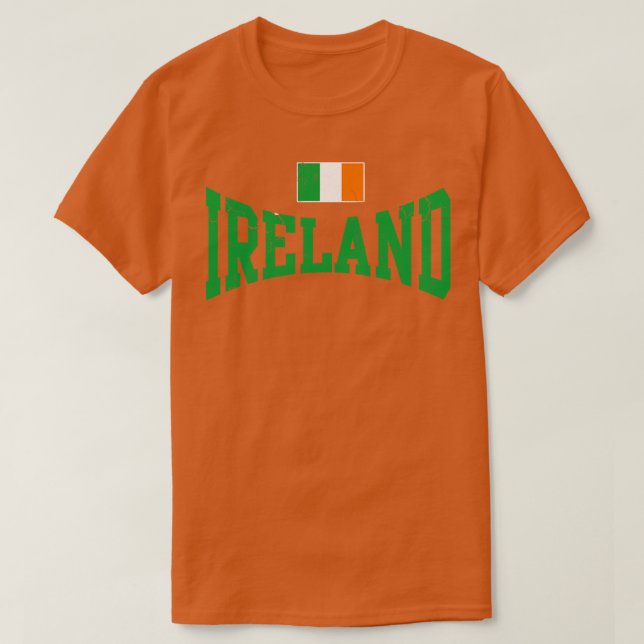 Camiseta Dia de São Patrício Irlanda Bandeira Irlandesa em  (Frente do Design)