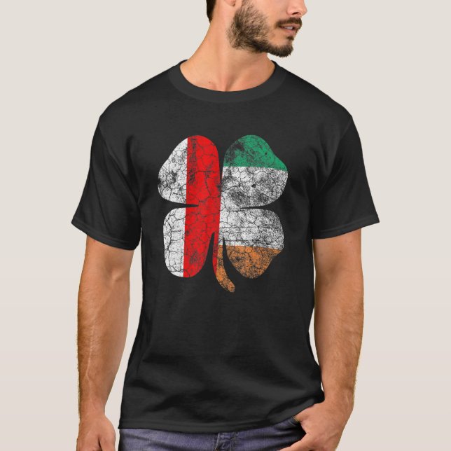 Camiseta Dia de São Patrício Irlanda Bandeira Polonesa Polô (Frente)