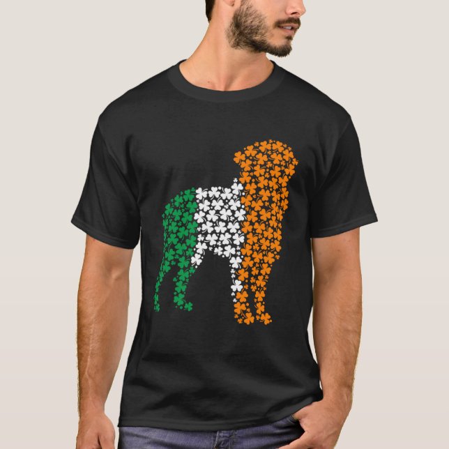 Camiseta Dia de São Patrício Irlanda - Irlandês Bernese Mou (Frente)
