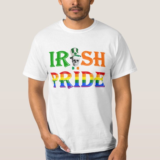 Camiseta Dia de São Patrício irlandês alegre do orgulho (Frente)