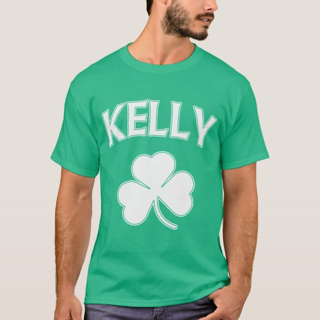 Camiseta Dia de São Patrício irlandês do trevo de Kelly (Frente)