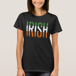 Camiseta Dia de São Patrício Irlandês Flag Shamrock Lucky