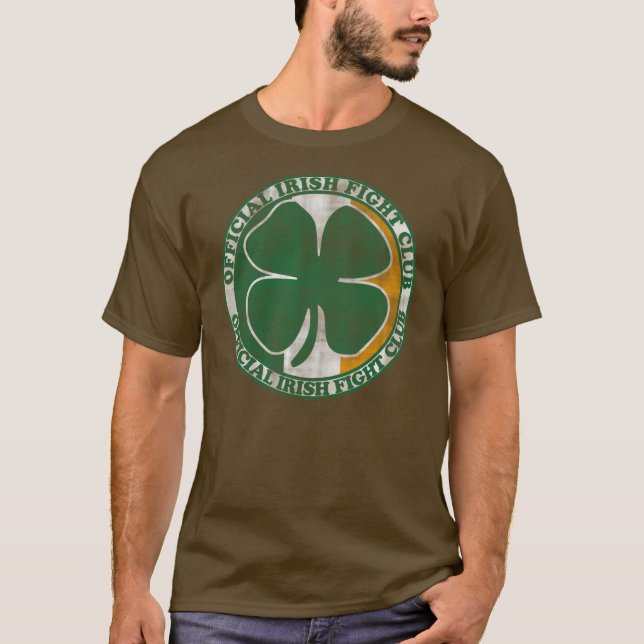 Camiseta Dia de São Patrício irlandês oficial do clube da (Frente)
