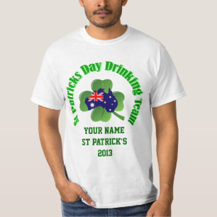 Camiseta Dia de São Patrício Irlandês Personalizado Austral