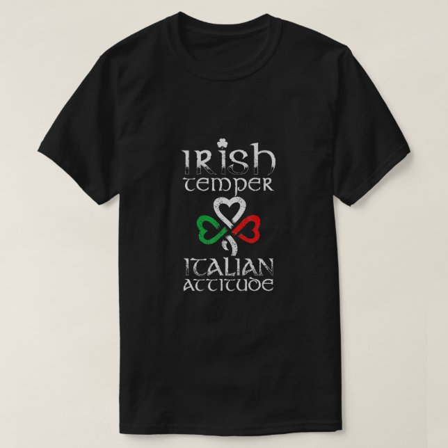 Camiseta DIA DE SÃO PATRÍCIO IRLANDÊS TEMPER ITALIANO DE Ba (Frente do Design)