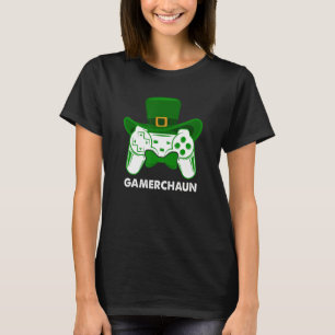 Camiseta Dia de São Patrício Leprechaun Gamer Kids B