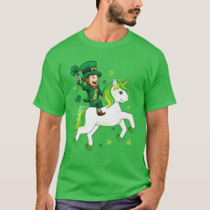 Camiseta Dia de São Patrício Leprechaun no Unicorn Lepric