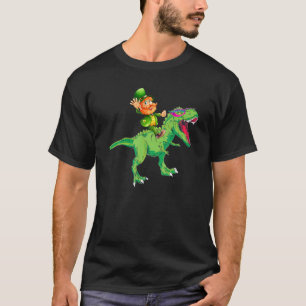 Camiseta Dia de São Patrício Leprechaun Saurus Boys