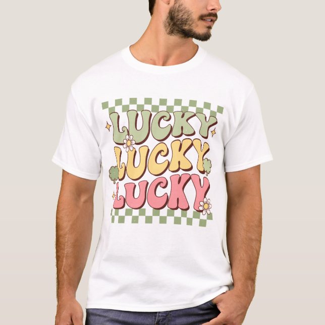 Camiseta Dia de São Patrício Lucky (Frente)